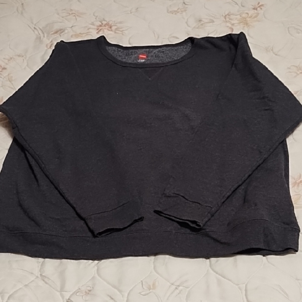 Hanes Charcoal Crew Neck Sweater